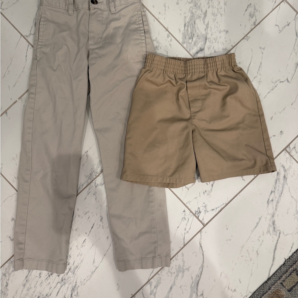Kids Tan and Beige Bottoms Set
